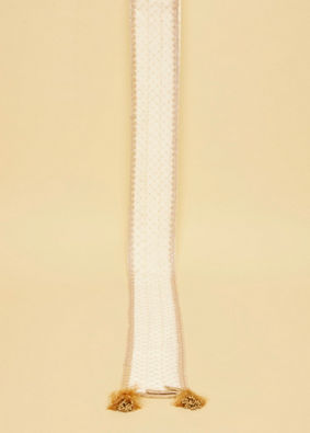 Ivory White Sequined Stole